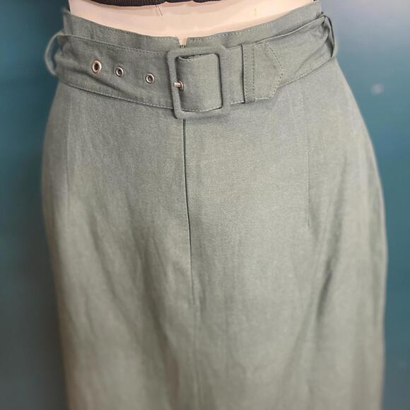 Vintage 1980s Bogie Woman Belted Midi Skirt Size S/M - Picture 4 of 5